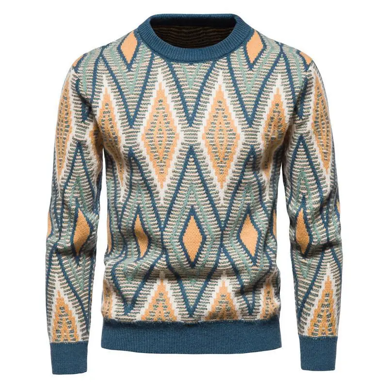 Men's Sweater 2023 Spring And Autumn New Knitted Quality Sweater Diamond Printed Turtleneck Sweater Men's Pullover Sweater Slim
Men's Sweater 2023 Spring And Autumn New Knitted Quality Sweater Diamond Printed Turtleneck Sweater Men's Pullover Sweater Slim