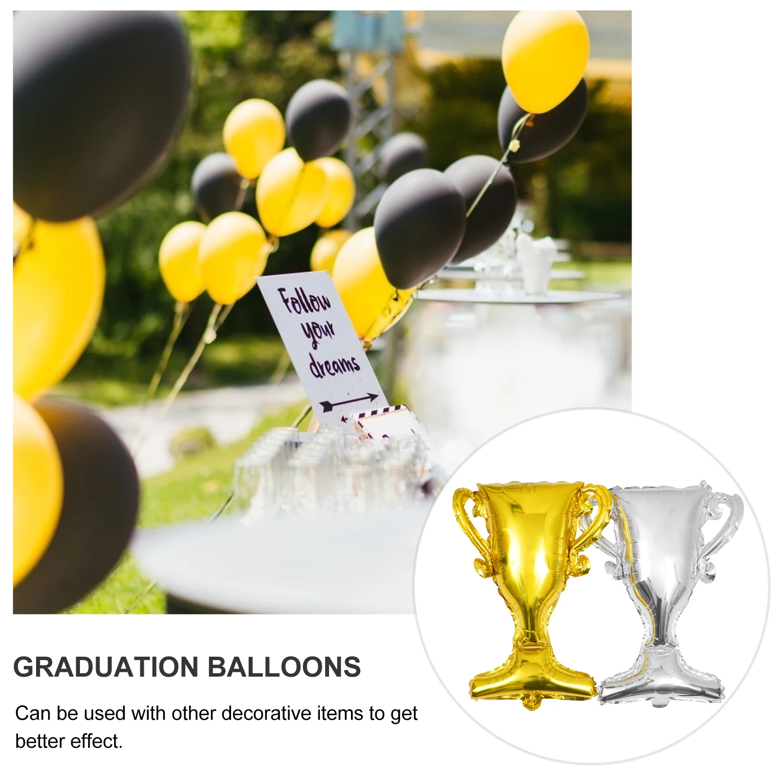 10pcs Trophy Balloons Graduation Silver Gold High Quality Reusable Balloons Inflate Deflate Environmental Protection
10pcs Trophy Balloons Graduation Silver Gold High Quality Reusable Balloons Inflate Deflate Environmental Protection