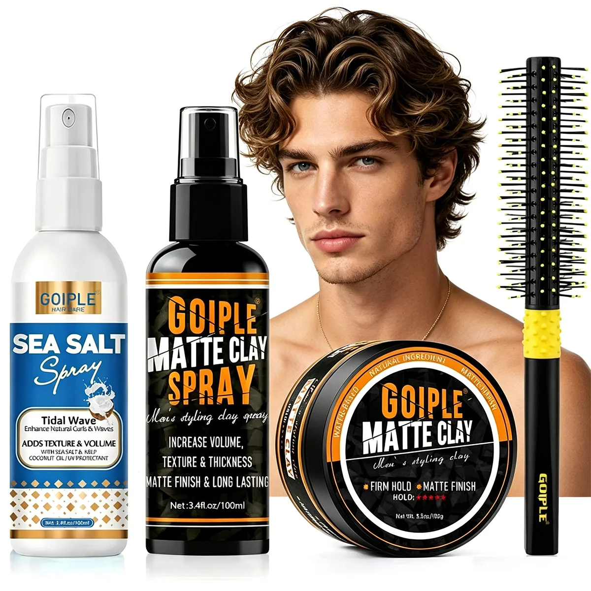 Sea Salt Spray Firm Hold Matte Clay Spray Matte Hair Clay Styling Wax Adds Instant Volume Texture Thickness Men Styling Products
Sea Salt Spray Firm Hold Matte Clay Spray Matte Hair Clay Styling Wax Adds Instant Volume Texture Thickness Men Styling Products