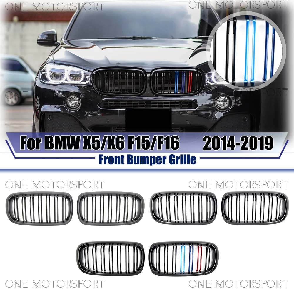Matte Black Double Line Style Front Bumper Grille For BMW X5 F15 X6 F16 2014-2019 Glossy M-Color Racing Grille Bumper Grilles
Matte Black Double Line Style Front Bumper Grille For BMW X5 F15 X6 F16 2014-2019 Glossy M-Color Racing Grille Bumper Grilles