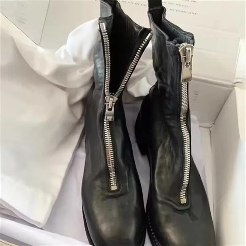Front Zippers Boots for Women Round Toe Square High Heels PU Ladies Ankle Boots Solid Chassure Femme Sewing Lines Zapatos Mujer
Front Zippers Boots for Women Round Toe Square High Heels PU Ladies Ankle Boots Solid Chassure Femme Sewing Lines Zapatos Mujer