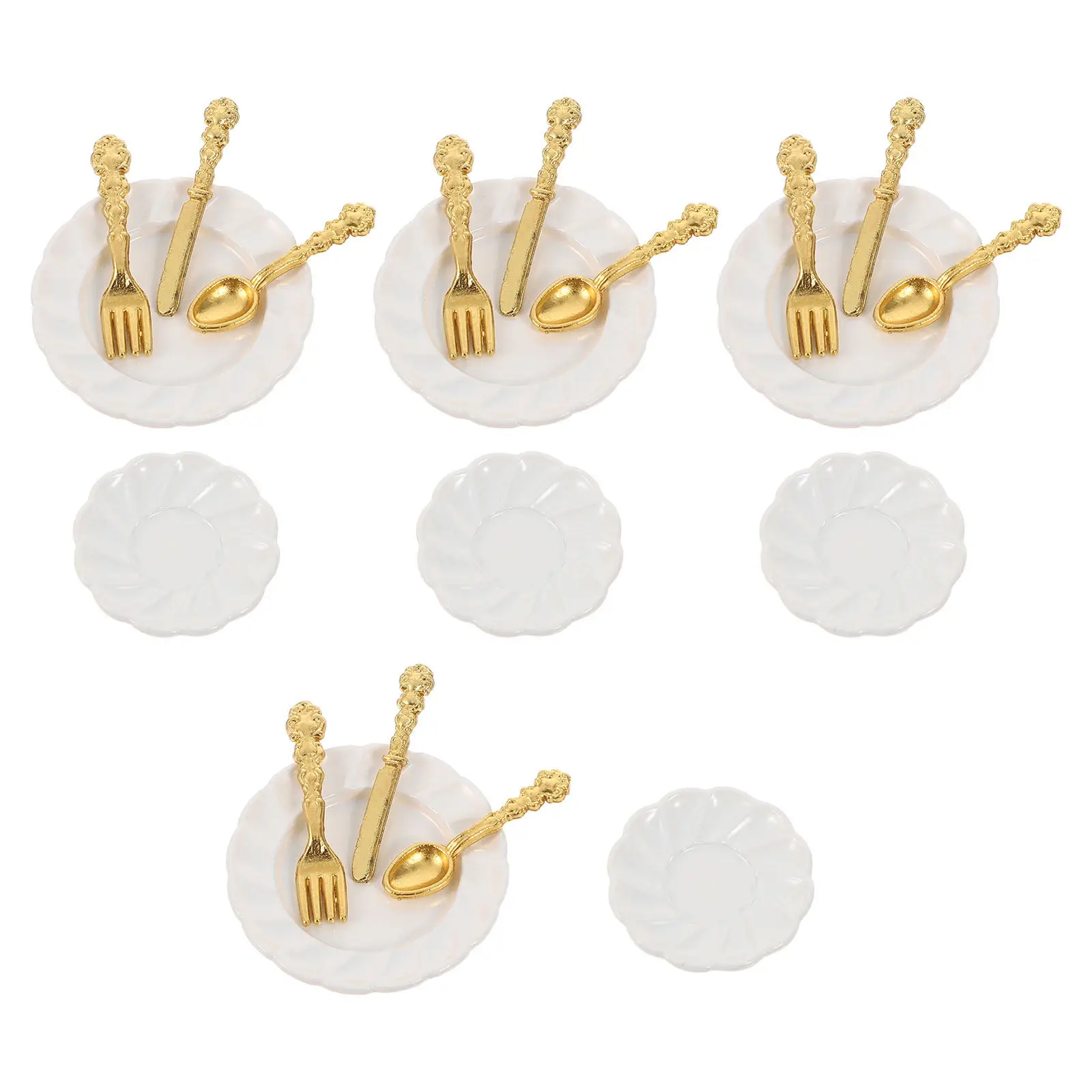 1Set Miniature Dinner Set 1:12 Scale Alloy Tableware Set Mini Kitchen Accessories Dollhouse Plate Fork Knife Spoon for Miniature
1Set Miniature Dinner Set 1:12 Scale Alloy Tableware Set Mini Kitchen Accessories Dollhouse Plate Fork Knife Spoon for Miniature