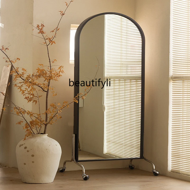 Solid Wood Dressing Full-Length Mirror Floor Mirror Household Full-Length Mirror Movable with Magazine Rack
Solid Wood Dressing Full-Length Mirror Floor Mirror Household Full-Length Mirror Movable with Magazine Rack