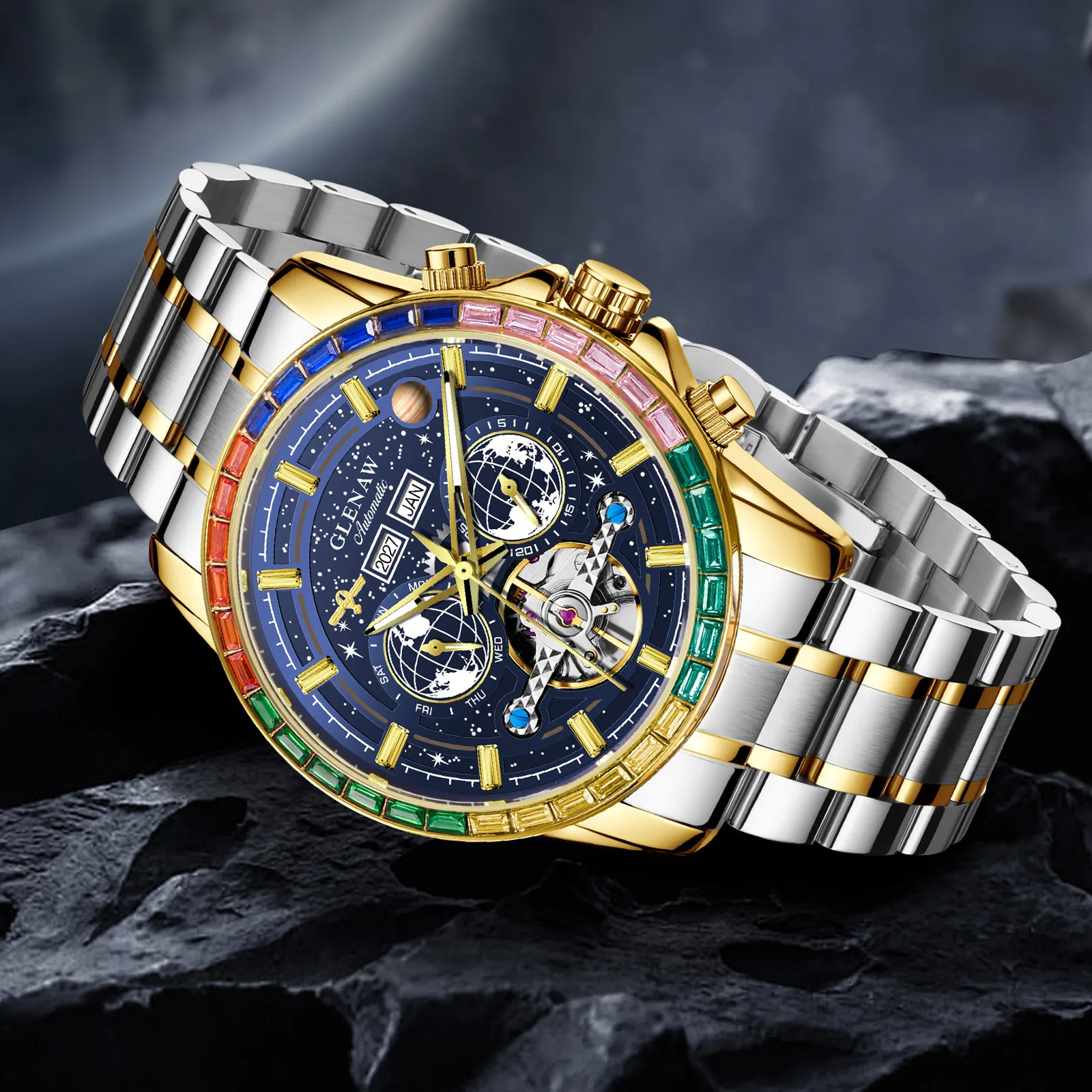 2026 GLENAW Design New 43mm Luxury Mechanical Watch Men Stainless Steel Noctilucent Waterproof Automatic Mechanical Men's Watch
2026 GLENAW Design New 43mm Luxury Mechanical Watch Men Stainless Steel Noctilucent Waterproof Automatic Mechanical Men's Watch