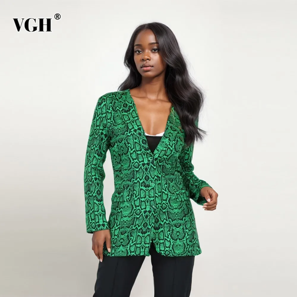 VGH Hit Color Printing Patchwork Button Casual Blazer For Women Notched Collar Long Sleeve Spliced Pockets Blazers Female New
VGH Hit Color Printing Patchwork Button Casual Blazer For Women Notched Collar Long Sleeve Spliced Pockets Blazers Female New