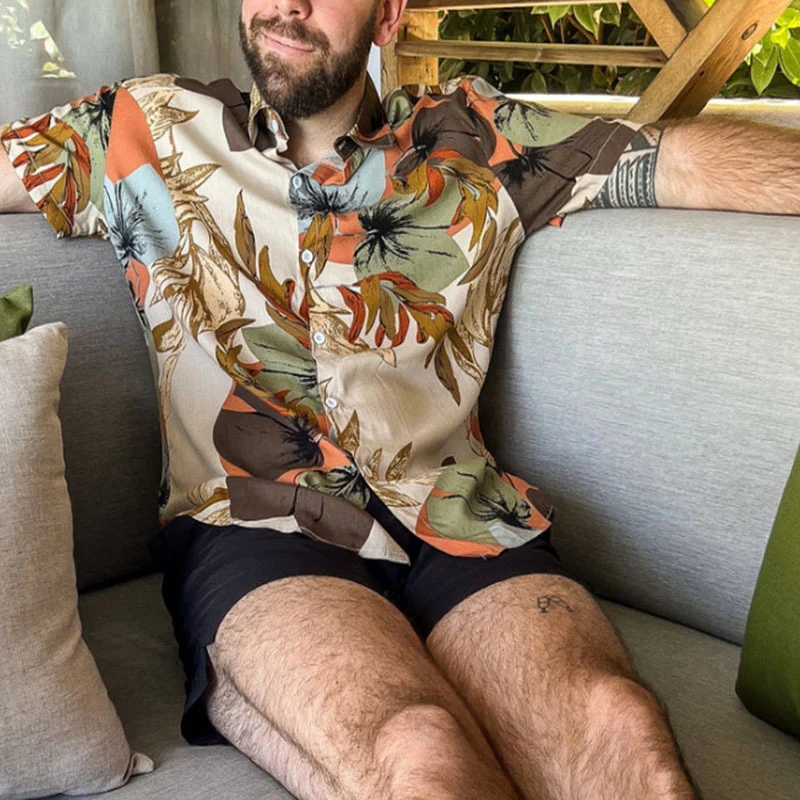 Beach Casual Loose Short Sleeve Shirts Mens Vintage Florals Printed Men Shirt 2024 Summer Leisure Buttoned Turn-down Collar Tops
Beach Casual Loose Short Sleeve Shirts Mens Vintage Florals Printed Men Shirt 2024 Summer Leisure Buttoned Turn-down Collar Tops