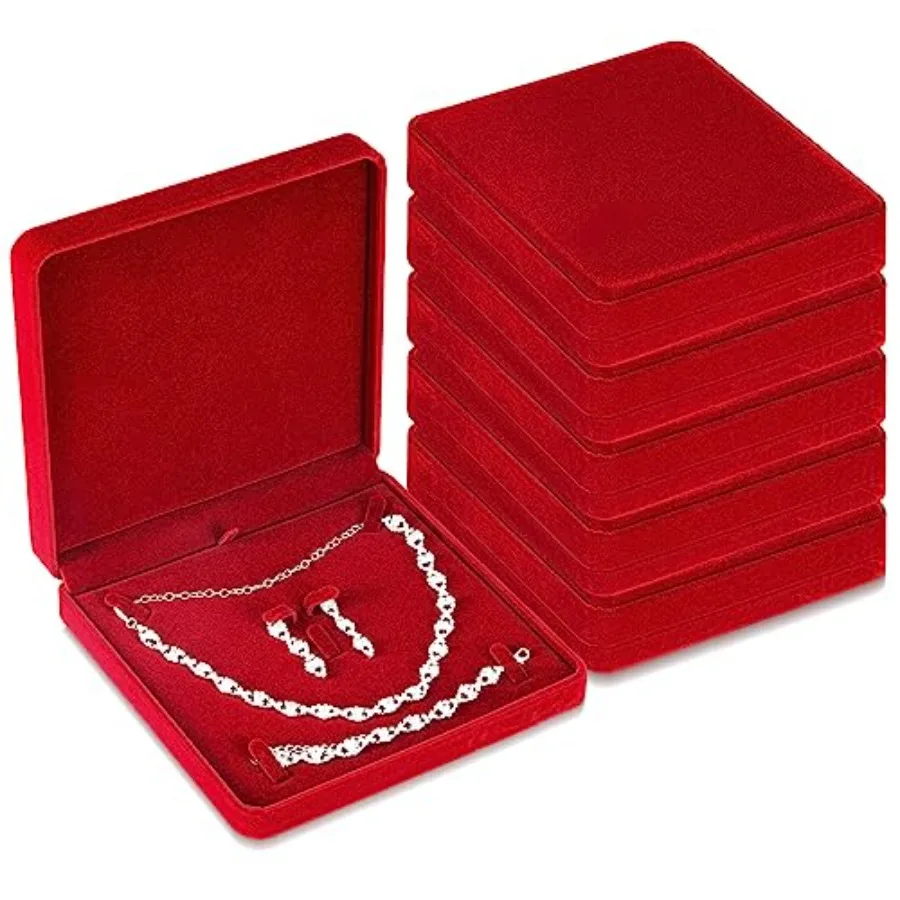 6 Pcs Velvet Jewelry Set Box Jewelry Display Case Earring Ring Bracelet Necklace Gift Box Pearl Necklace Storage Case for Mothe
6 Pcs Velvet Jewelry Set Box Jewelry Display Case Earring Ring Bracelet Necklace Gift Box Pearl Necklace Storage Case for Mothe