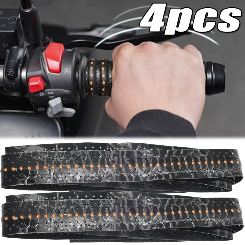 2/4pcs Motorcycle Non-Slip Grips Tape Soft Shock-absorbing Strap Enhanced Comfort for Mountain Bike Scooter Dirt Bike Handlebar
2/4pcs Motorcycle Non-Slip Grips Tape Soft Shock-absorbing Strap Enhanced Comfort for Mountain Bike Scooter Dirt Bike Handlebar