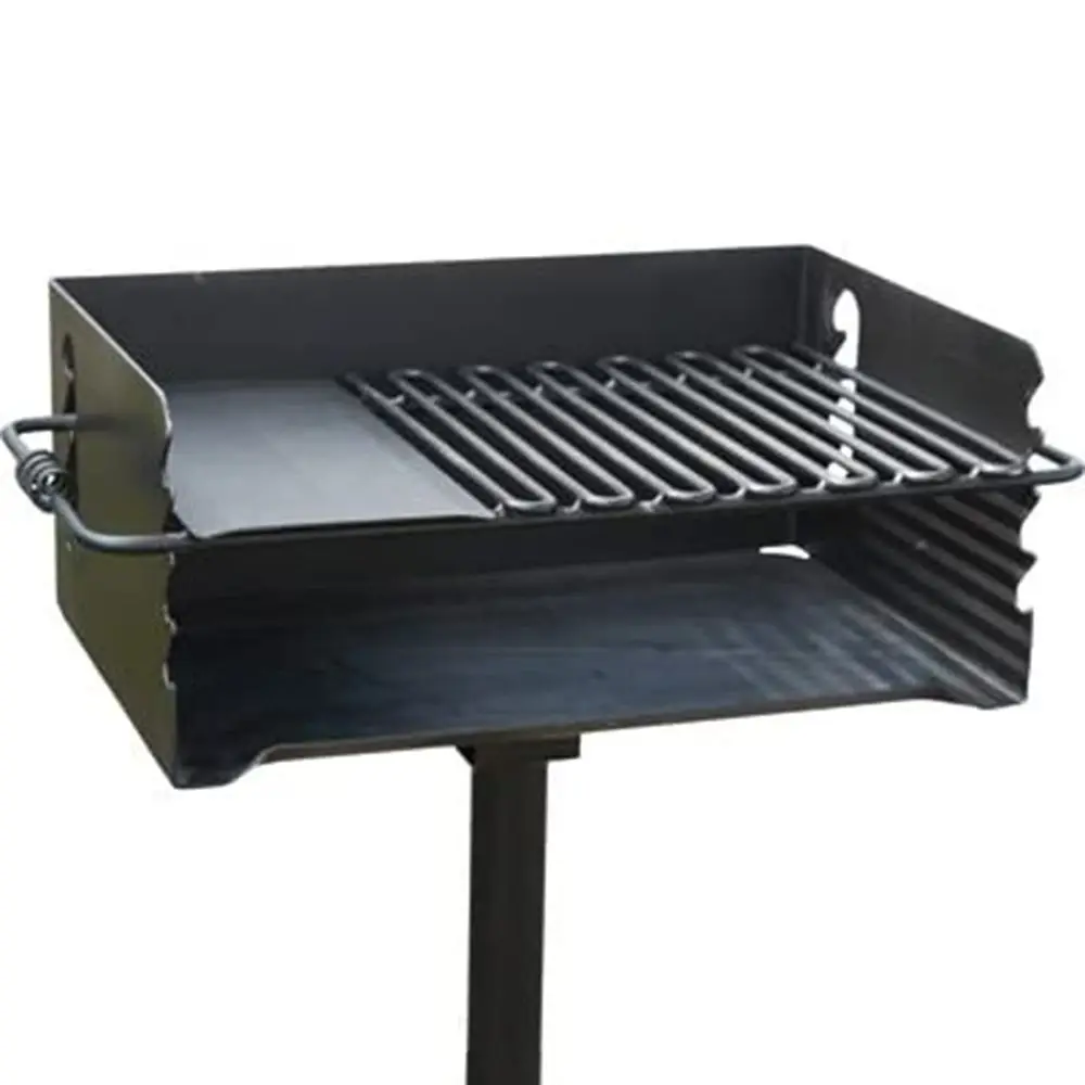 CBP247 Jumbo Park Style Heavy Duty Steel Outdoor BBQ Charcoal Grill with Cooking Grate and 2 Piece Post for Camping and Backyar
CBP247 Jumbo Park Style Heavy Duty Steel Outdoor BBQ Charcoal Grill with Cooking Grate and 2 Piece Post for Camping and Backyar