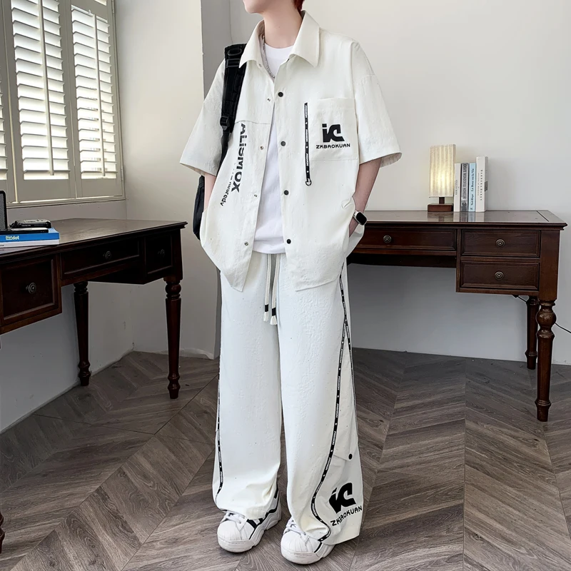 Fashion Men's Sets 2026 Summer Casual Short Sleeve Shirts and Pant Streetwear Loose Print Tracksuit Loungewear Top Tees & Jogger
Fashion Men's Sets 2026 Summer Casual Short Sleeve Shirts and Pant Streetwear Loose Print Tracksuit Loungewear Top Tees & Jogger