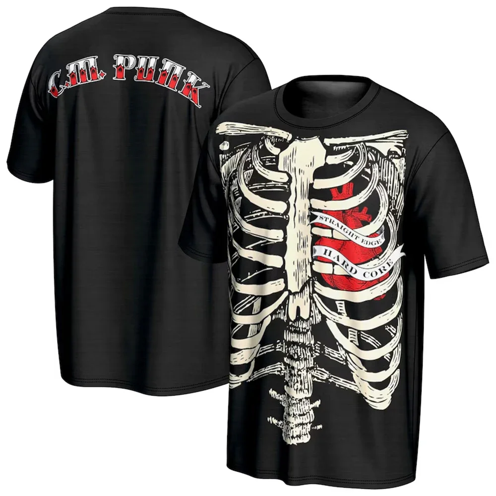 CM Punk Ribcage Wrestling Sports T-Shirt Men Hot Sale New Summer Women Short Sleeve Tops Shirts Children
CM Punk Ribcage Wrestling Sports T-Shirt Men Hot Sale New Summer Women Short Sleeve Tops Shirts Children