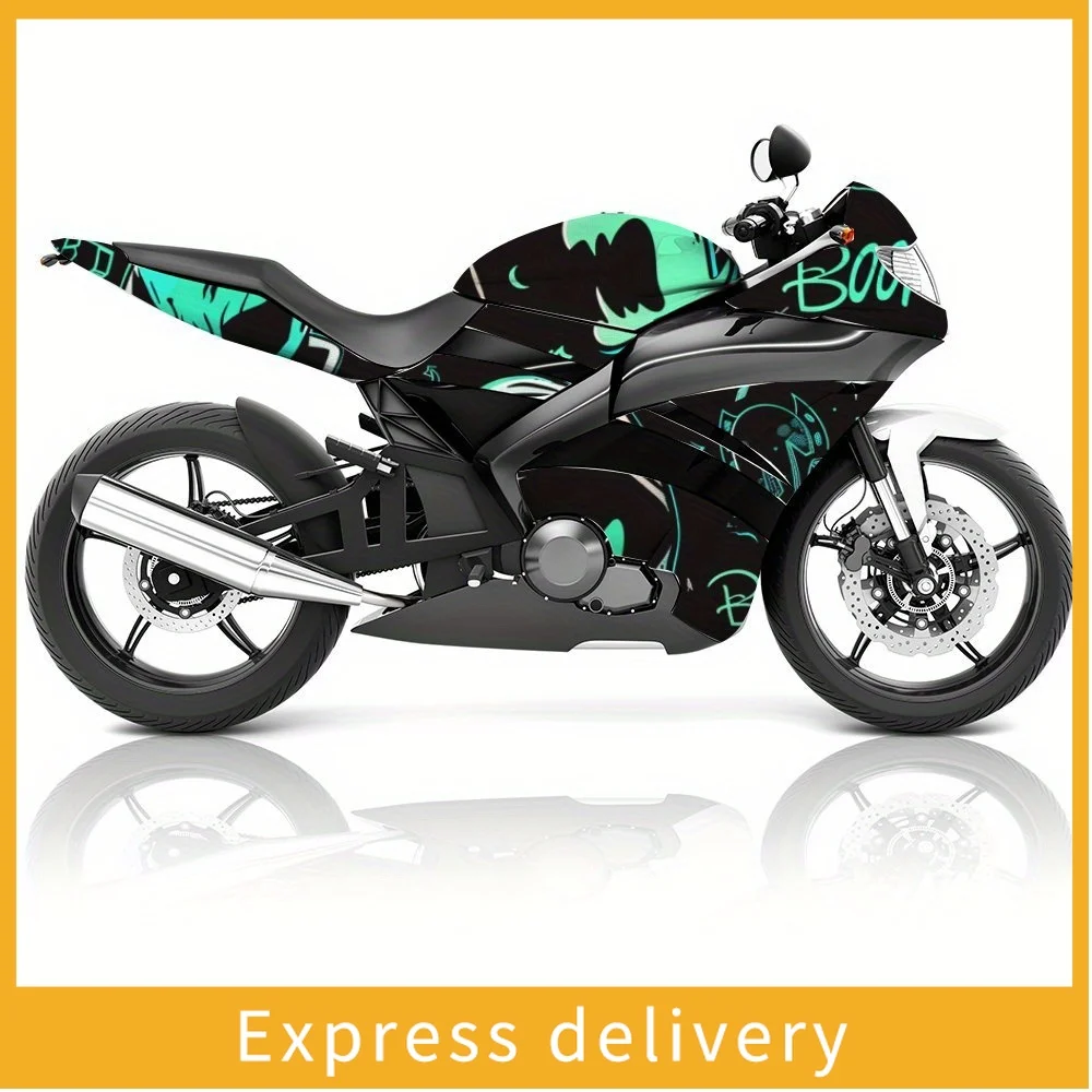Gloomy Green Weird Motorcycle Vinyl Film - Self-Adhesive Waterproof and Scratch Resistant PVC Label with Sharp Skull Pattern
Gloomy Green Weird Motorcycle Vinyl Film - Self-Adhesive Waterproof and Scratch Resistant PVC Label with Sharp Skull Pattern