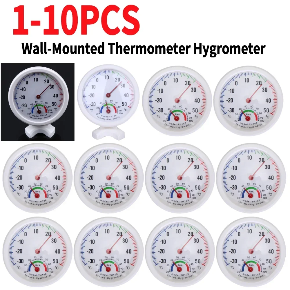 Mini Round Clock-Shaped Thermometer Hygrometer Analog Hygrometer Wall-mounted Temperature Humidity -30-50 Celsius Degree
Mini Round Clock-Shaped Thermometer Hygrometer Analog Hygrometer Wall-mounted Temperature Humidity -30-50 Celsius Degree