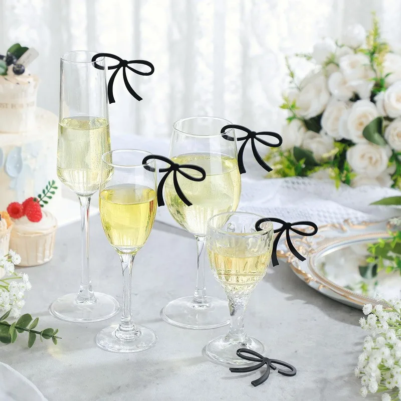 Acrylic bow and other multi shaped wine glass accessories, beverage labels, birthday, wedding, party decoration accessories
Acrylic bow and other multi shaped wine glass accessories, beverage labels, birthday, wedding, party decoration accessories