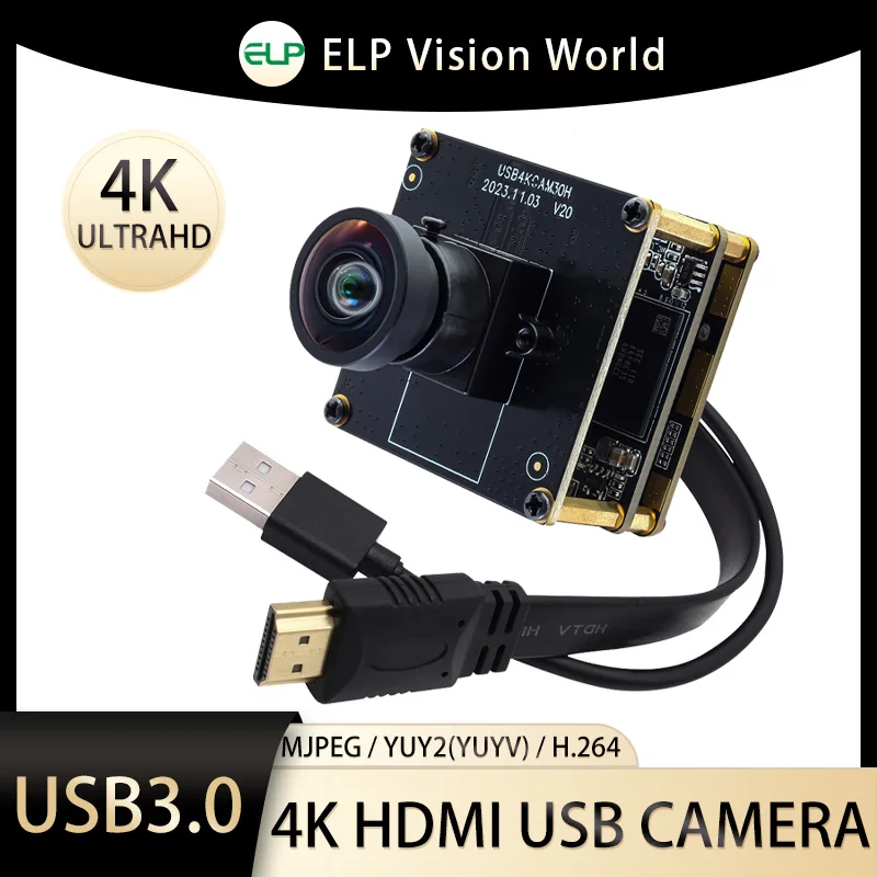 ELP 4K HDMI USB-камера SONY IMX415 USB3.0 Веб-камера 8MP 60fps H.264 Веб-камера Широкоугольная 2-кратная цифровая зум-камера для Raspberry PI
ELP 4K HDMI USB-камера SONY IMX415 USB3.0 Веб-камера 8MP 60fps H.264 Веб-камера Широкоугольная 2-кратная цифровая зум-камера для Raspberry PI