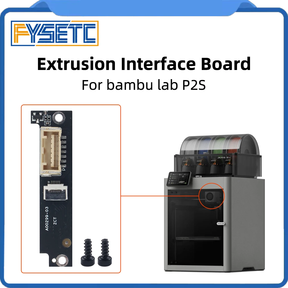 3D Printer Replacement Parts for Bambu P2S 3D Printer For Bambu lab P2S Extruder Connection Board High Quality
3D Printer Replacement Parts for Bambu P2S 3D Printer For Bambu lab P2S Extruder Connection Board High Quality
