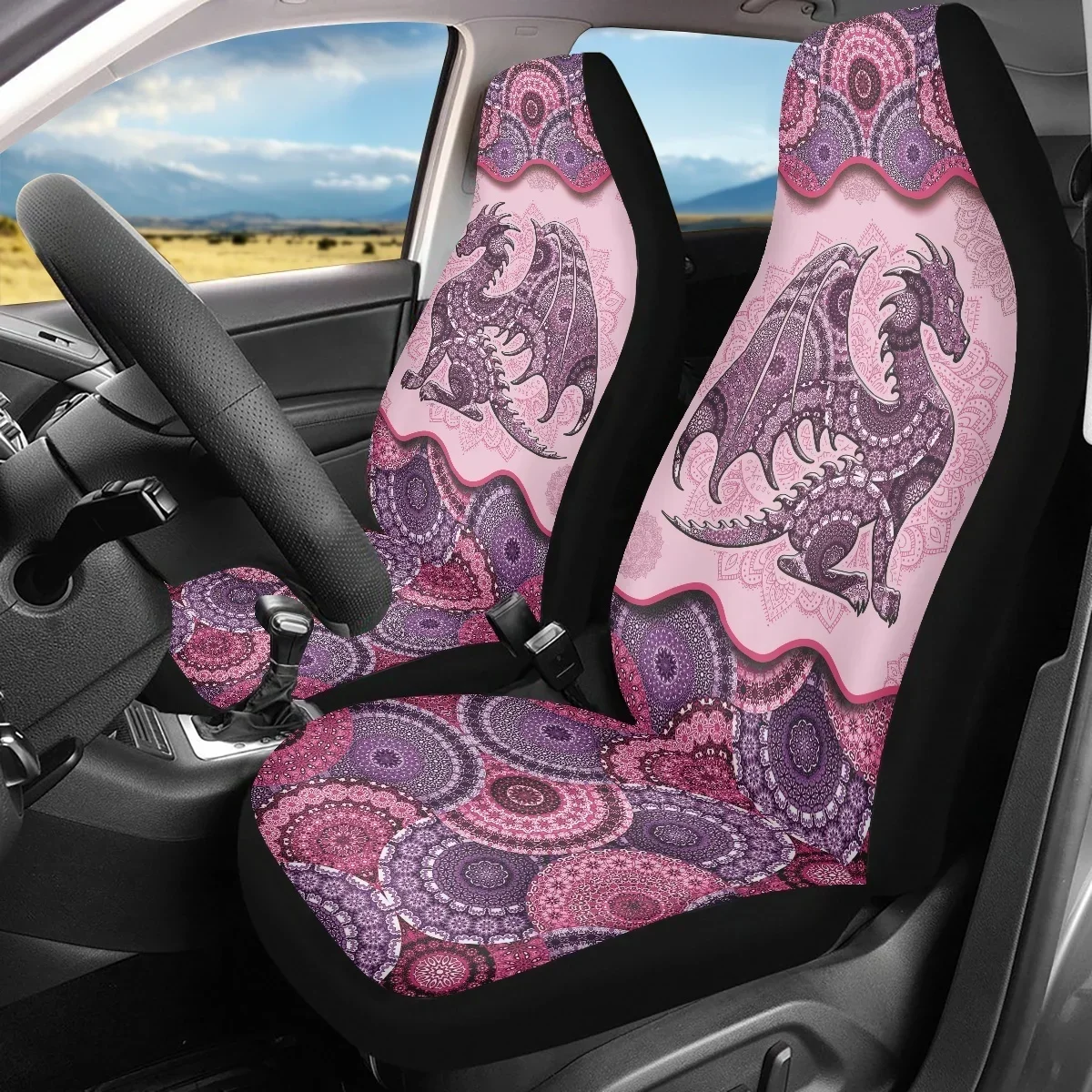 2PCS Classic Car Seat Covers Polyester Cloth Universal Fit Most Cars Mandala Flying Dragon Pattern Vehicle Soft Cushion Cover
2PCS Classic Car Seat Covers Polyester Cloth Universal Fit Most Cars Mandala Flying Dragon Pattern Vehicle Soft Cushion Cover
