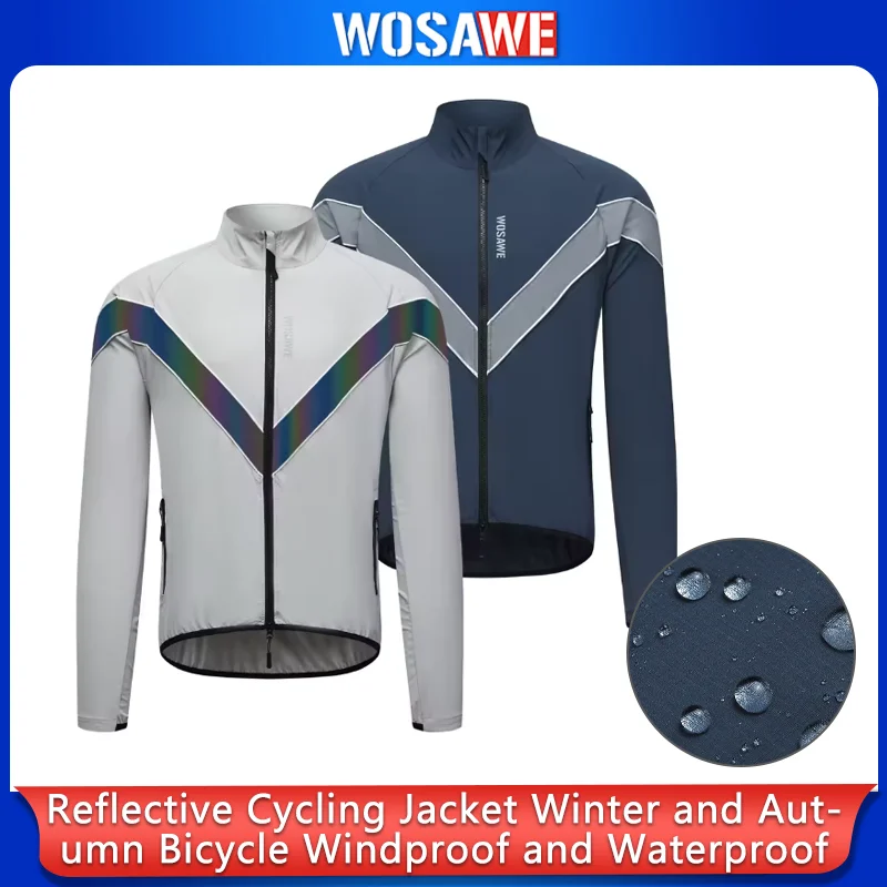 WOSAWE Reflective Cycling Jacket Winter Autumn Bicycle Windbreaker Bike Soft Windproof Waterproof Motorbike Jacket
WOSAWE Reflective Cycling Jacket Winter Autumn Bicycle Windbreaker Bike Soft Windproof Waterproof Motorbike Jacket