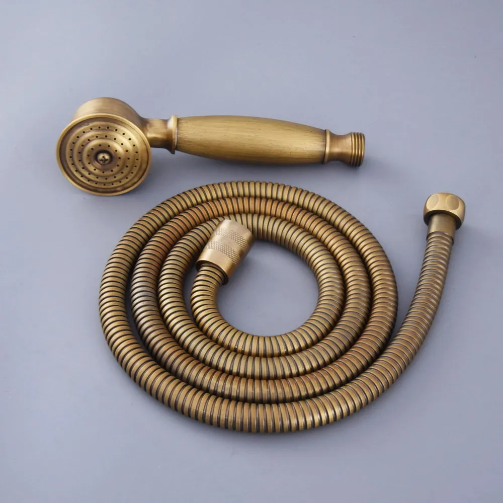 Vintage Retro Antique Brass Hand Held Shower Head & 1.5M Shower Hose Set Water Saving Bathroom Telephone Style Dhh119
Vintage Retro Antique Brass Hand Held Shower Head & 1.5M Shower Hose Set Water Saving Bathroom Telephone Style Dhh119
