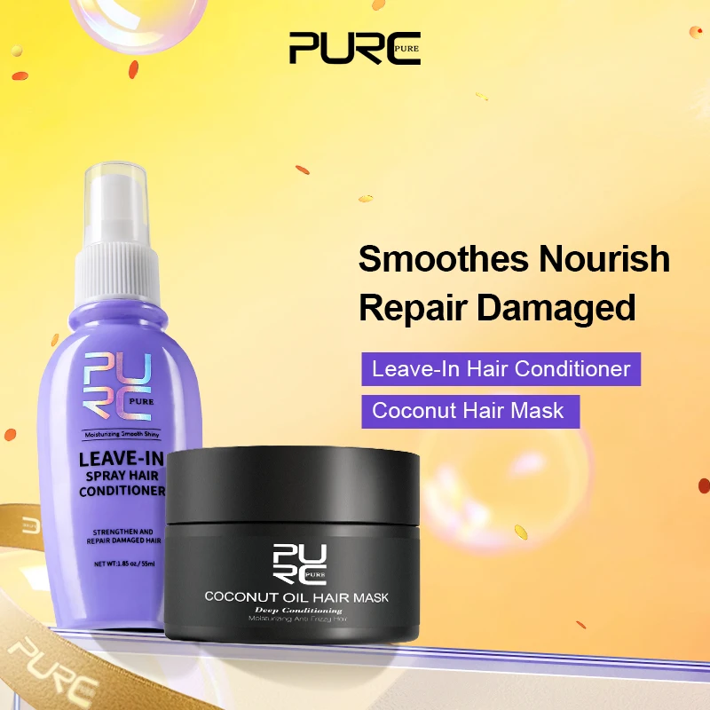 Coconut Oil Hair Mask & & Leave-In Hairs Conditioner Set Smoothing Repair Keratin Treatment Repair Damage Hair Care Products
Coconut Oil Hair Mask & & Leave-In Hairs Conditioner Set Smoothing Repair Keratin Treatment Repair Damage Hair Care Products