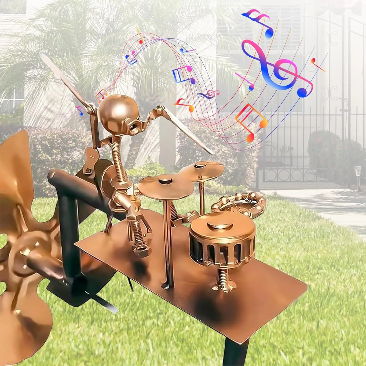 Handmade Metal Drummer Windmill, Percussionist Music Figurines and Statues, Rockin Art Figurine, Wind-Powered Kinetic Sculpture,
Handmade Metal Drummer Windmill, Percussionist Music Figurines and Statues, Rockin Art Figurine, Wind-Powered Kinetic Sculpture,