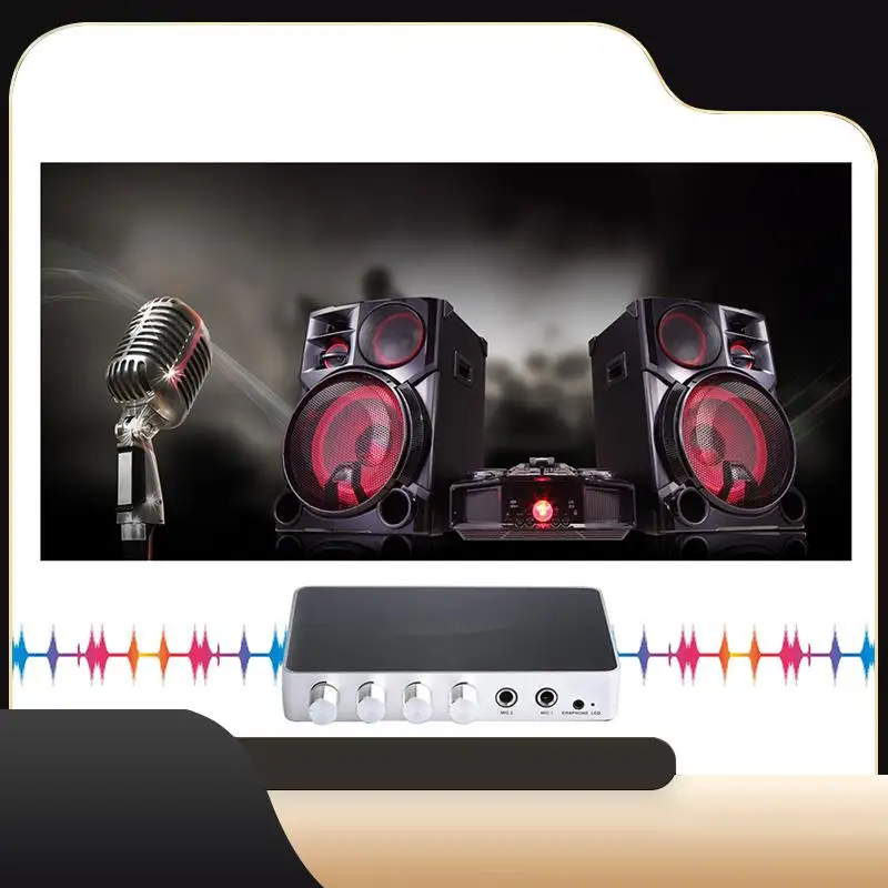 KM200 Karaoke Audio Mixer Microphone Karaoke Dual Mixer Microphone Input Volume Adjustment For Stage KTV Room-EU Plug-T44C
KM200 Karaoke Audio Mixer Microphone Karaoke Dual Mixer Microphone Input Volume Adjustment For Stage KTV Room-EU Plug-T44C