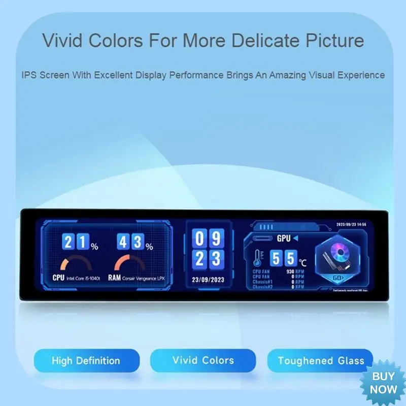 A47Z 11.9Inch IPS Capacitor Screen HD Display 320X1480 Hi-Fi Speaker Computer Auxiliary Screen For Raspberry Pi, With Touch Dura
A47Z 11.9Inch IPS Capacitor Screen HD Display 320X1480 Hi-Fi Speaker Computer Auxiliary Screen For Raspberry Pi, With Touch Dura