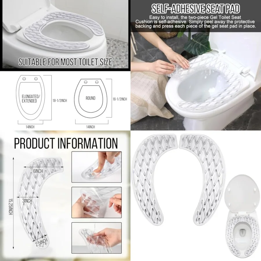 Портативная моющаяся гелевая подушка для сиденья унитаза с клейкой подставкой для стульев и туалетов с удобной мягкой подкладкой для
Портативная моющаяся гелевая подушка для сиденья унитаза с клейкой подставкой для стульев и туалетов с удобной мягкой подкладкой для