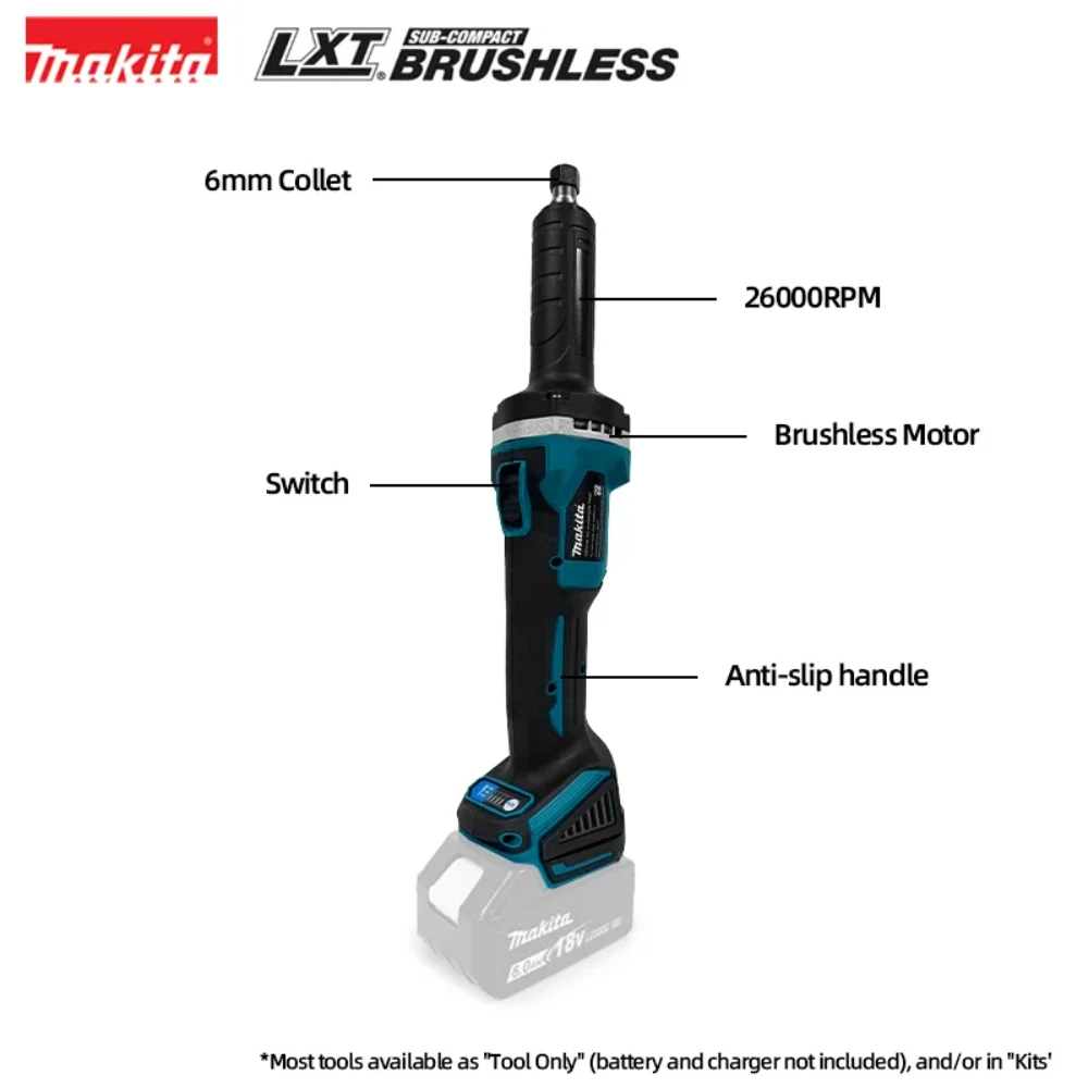 Makita Brushless Die Grinder 4-Speed Angle Grinder Polishing Rotary Electric Engraving Tool Cordless Handheld Grinding Tool
Makita Brushless Die Grinder 4-Speed Angle Grinder Polishing Rotary Electric Engraving Tool Cordless Handheld Grinding Tool