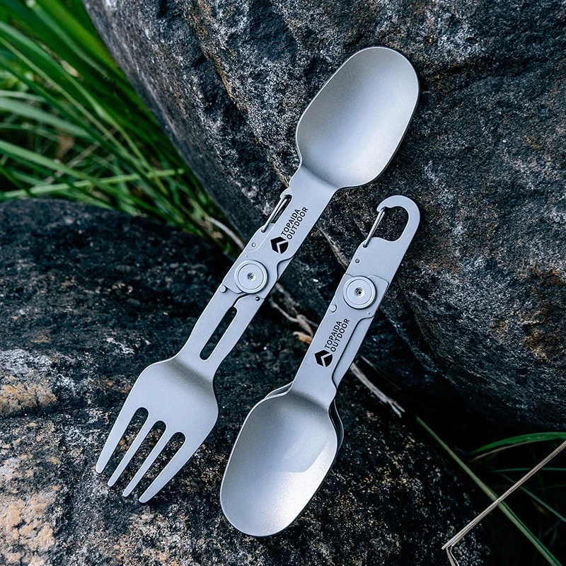 Titanium Folding Spoon and Fork for Camping, Multifunctional Combination Tableware - Lightweight, Durable Travel Utensil - EDC
Titanium Folding Spoon and Fork for Camping, Multifunctional Combination Tableware - Lightweight, Durable Travel Utensil - EDC