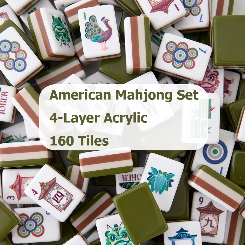 Customizable American Mahjong Sets 160 Tiles 4-Layer Acrylic Mah Jongg Surprise Gifts Mahjong Portable Travel Family Party Games
Customizable American Mahjong Sets 160 Tiles 4-Layer Acrylic Mah Jongg Surprise Gifts Mahjong Portable Travel Family Party Games