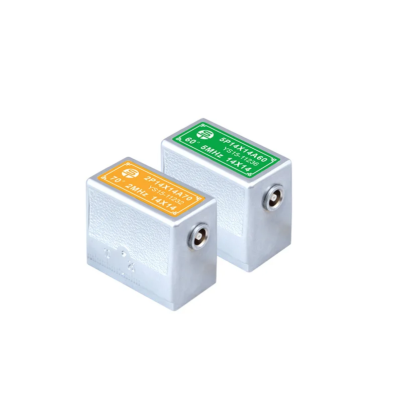 YUSHI Ultrasonic Transducers NDT 2mhz 5mhz 14*14mm Angle Probe with 45/60/70 Degree
YUSHI Ultrasonic Transducers NDT 2mhz 5mhz 14*14mm Angle Probe with 45/60/70 Degree