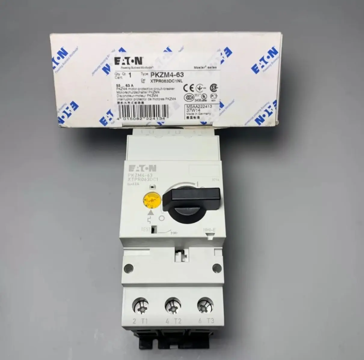 222413 PKZM4-63 - Motor-protective circuit-breaker, Ir= 55 - 65 A, Screw terminals, Terminations: IP00
222413 PKZM4-63 - Motor-protective circuit-breaker, Ir= 55 - 65 A, Screw terminals, Terminations: IP00
