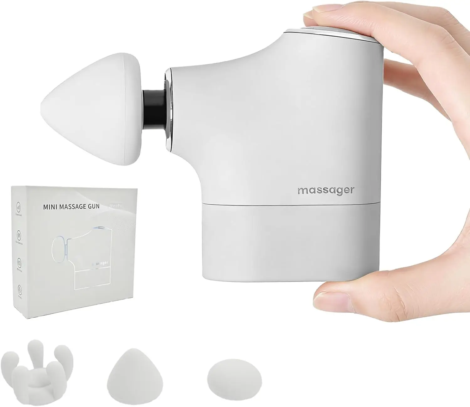 Mini Massage Gun, Portable Deep Tissue Muscle Massager with 4 Heads, Adjustable Speed & Pressure, Quiet Motor, Rechargeable for Neck, Shoulder, Back & Legs
Mini Massage Gun, Portable Deep Tissue Muscle Massager with 4 Heads, Adjustable Speed & Pressure, Quiet Motor, Rechargeable for Neck, Shoulder, Back & Legs