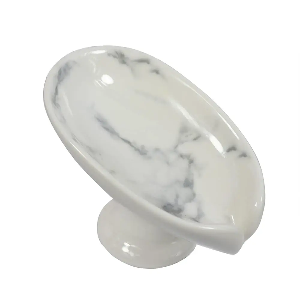 Self-Draining Soap Dish White Marble Ceramic Soap Holder Stand Style Waterfall Soap Dish Soap Savers for Bar Soap, for Bathro
Self-Draining Soap Dish White Marble Ceramic Soap Holder Stand Style Waterfall Soap Dish Soap Savers for Bar Soap, for Bathro