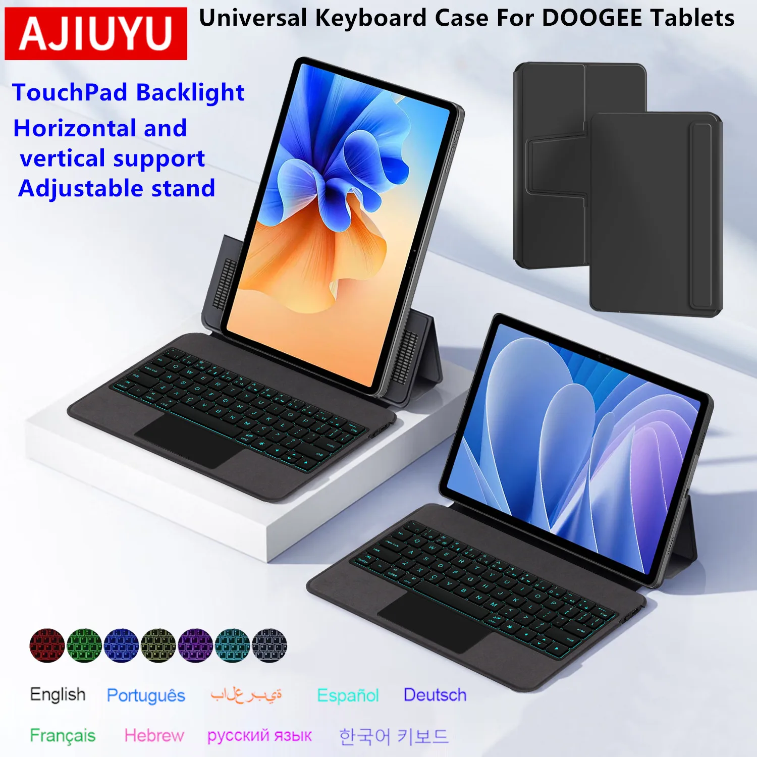 Клавиатура с сенсорной панелью AJIUYU для DOOGEE U11/U11 Pro, чехол T40 T30S T30SE T30 U11Pro, 11-дюймовый чехол-клавиатура с подсветкой для планшета
Клавиатура с сенсорной панелью AJIUYU для DOOGEE U11/U11 Pro, чехол T40 T30S T30SE T30 U11Pro, 11-дюймовый чехол-клавиатура с подсветкой для планшета