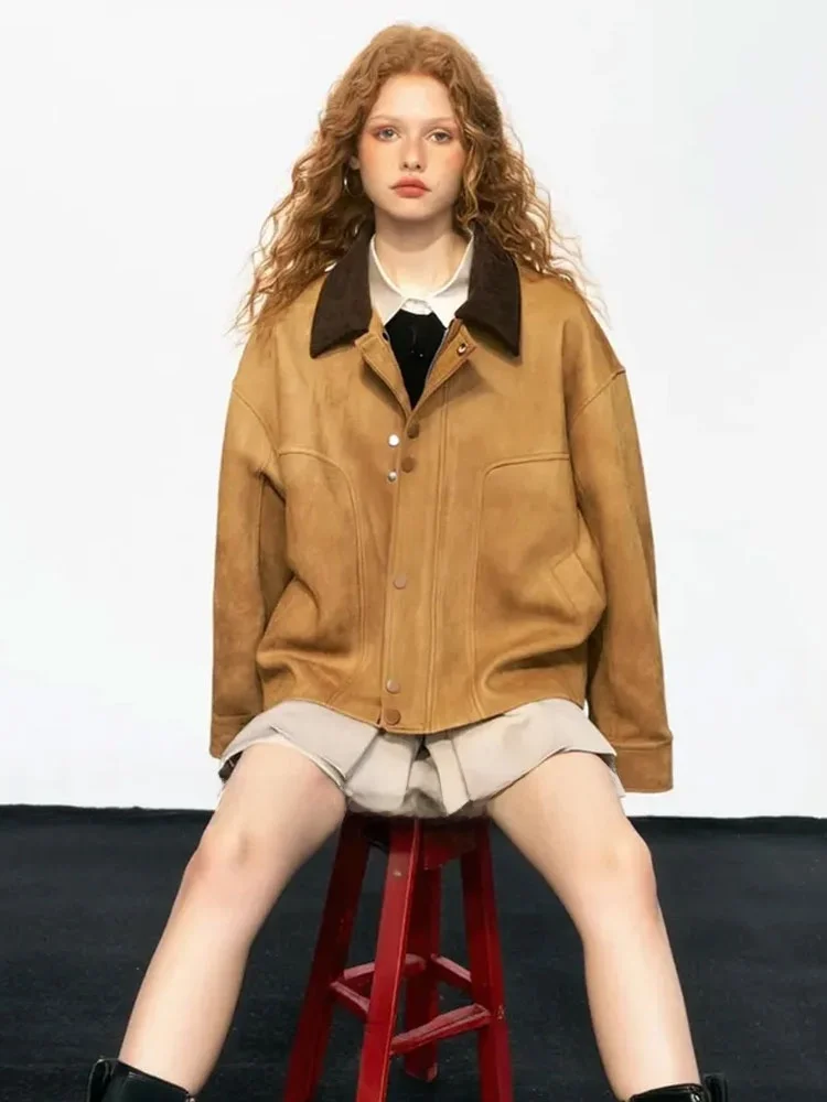 ZhuoZhi Retro Patchwork Jaet Outerwear Thiened Windproof Cool Sle Women's Autumn New Arrival Commute Sle Loose Fit
ZhuoZhi Retro Patchwork Jaet Outerwear Thiened Windproof Cool Sle Women's Autumn New Arrival Commute Sle Loose Fit