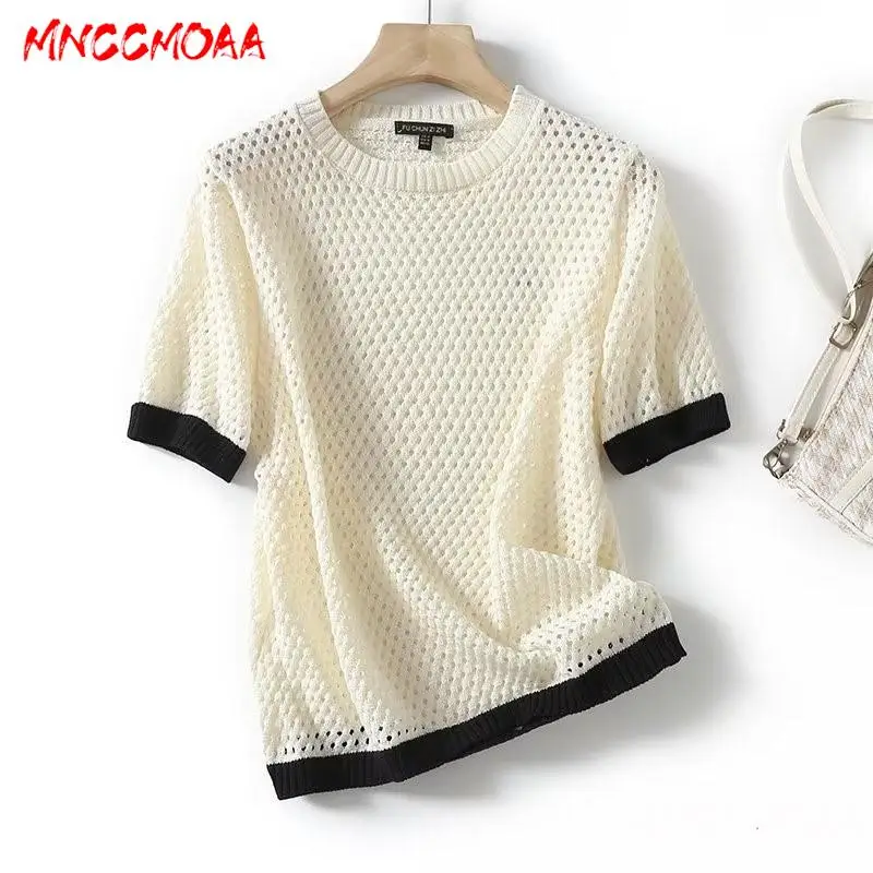 MNCCMOAA 2024 Summer Women Fashion Loose Knitted Short Sleeve T-Shirt Female High Quality Casual Round Neck T-Shirt Tops
MNCCMOAA 2024 Summer Women Fashion Loose Knitted Short Sleeve T-Shirt Female High Quality Casual Round Neck T-Shirt Tops