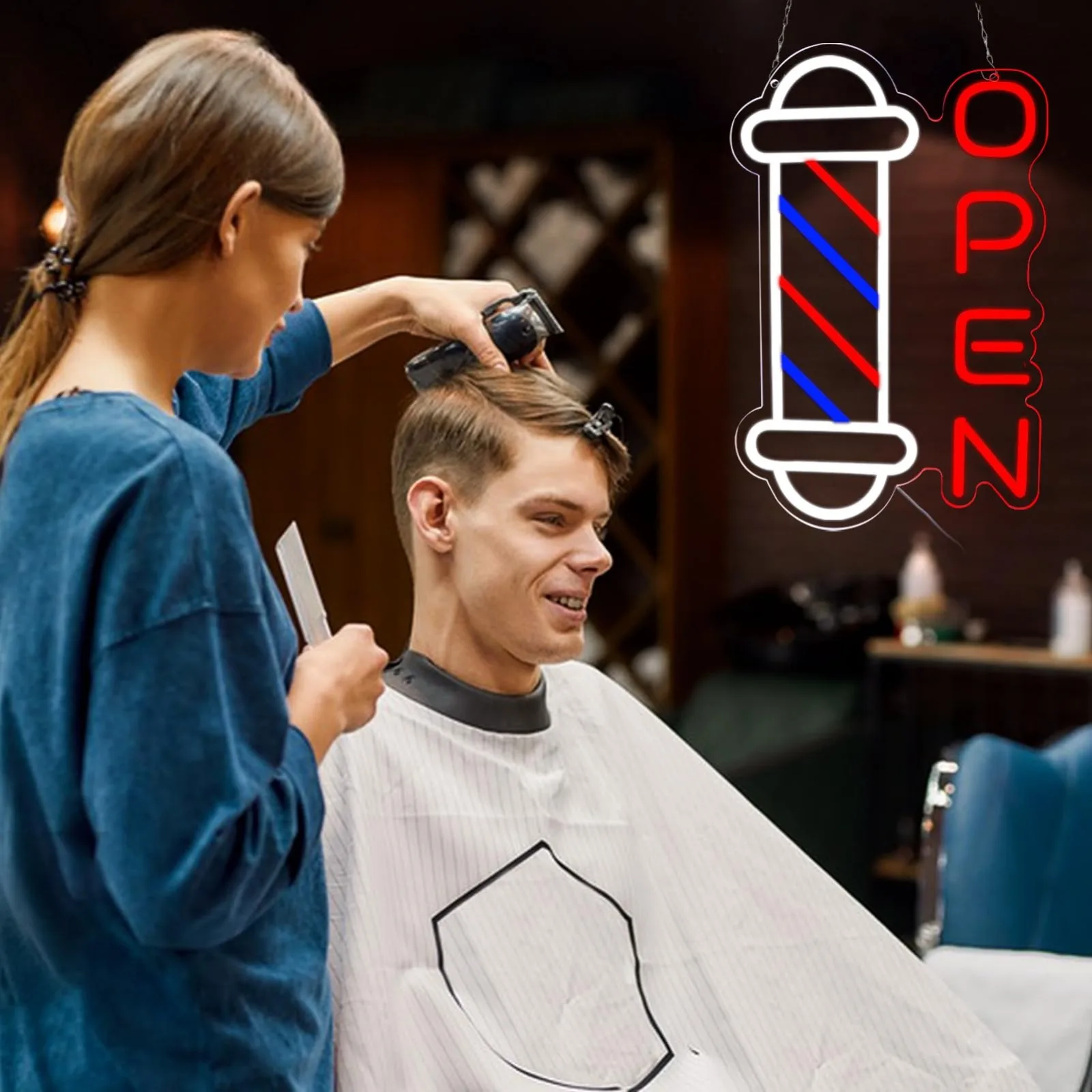 Led Neon Sign Wall Decoration Bedroom Open Neon Light Suitable for Barber Shop Art Barber's Unique Gift
Led Neon Sign Wall Decoration Bedroom Open Neon Light Suitable for Barber Shop Art Barber's Unique Gift