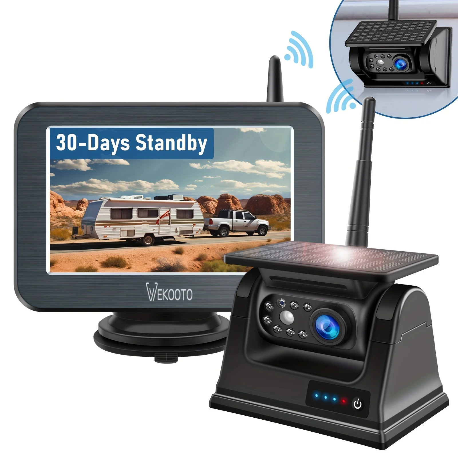 Solar Wireless Backup Camera, Upgrade Auto On/Off Camera, 5-inch Monitor, HD 1080P Trailer Hitch Rear View Cam, Rechargeable RV
Solar Wireless Backup Camera, Upgrade Auto On/Off Camera, 5-inch Monitor, HD 1080P Trailer Hitch Rear View Cam, Rechargeable RV