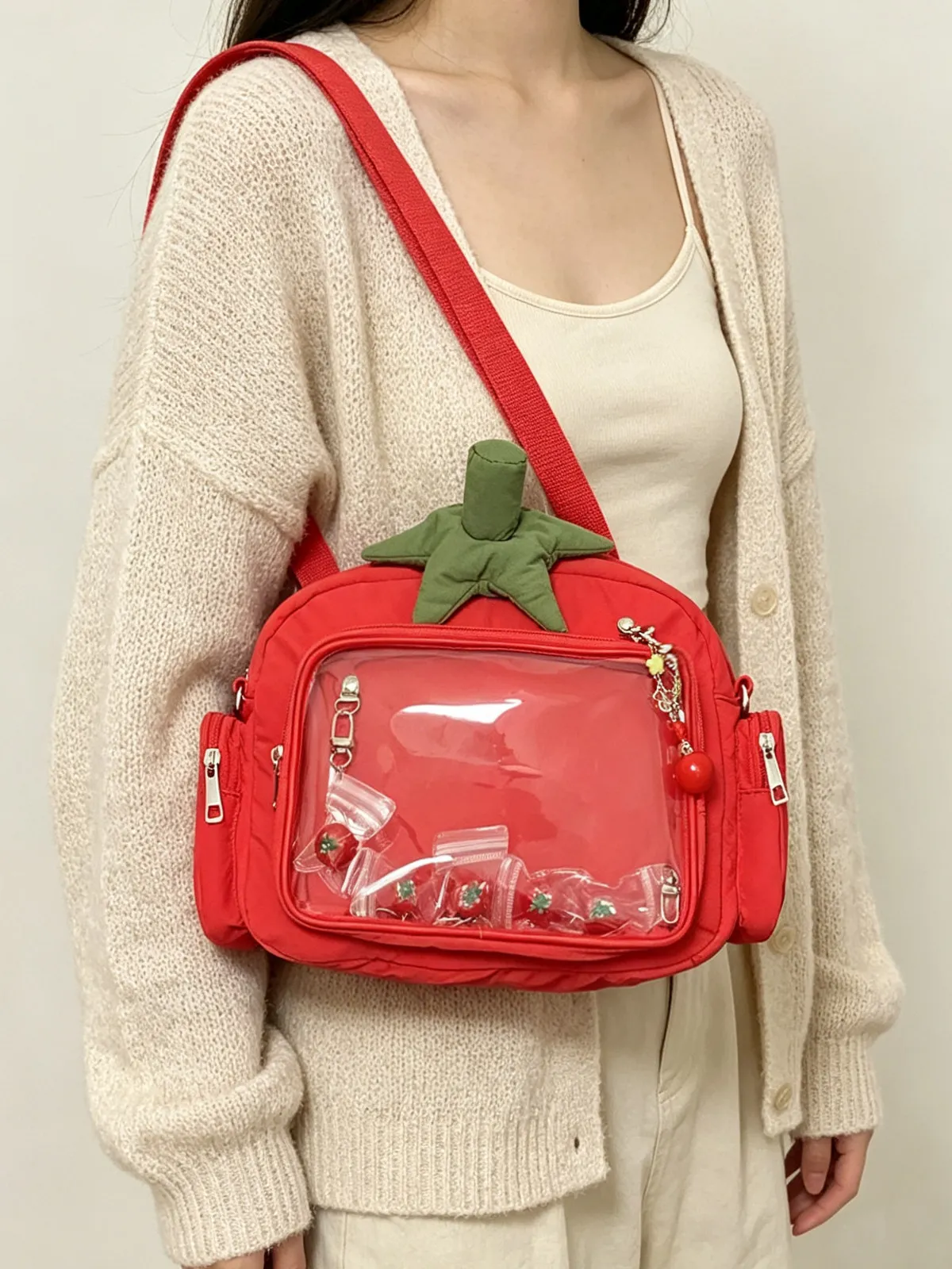 Original Design Sweet Tomato Lta Bag Lightweight and Simple Shoulder Messenger Bag Girl Cute Multi-painful Layer Bag for Women
Original Design Sweet Tomato Lta Bag Lightweight and Simple Shoulder Messenger Bag Girl Cute Multi-painful Layer Bag for Women