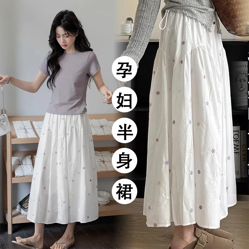 2025 New Maternity Floral Embroidered Skirt - Soft & Feminine High Waist A-Line Skirt Flowy Flared Hem for Summer Pregnancy
2025 New Maternity Floral Embroidered Skirt - Soft & Feminine High Waist A-Line Skirt Flowy Flared Hem for Summer Pregnancy