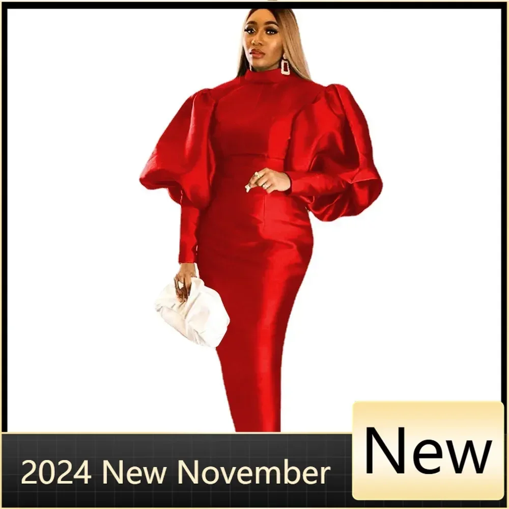 Customized Round Neck Puff Sleeve High Waist Party Dress Bag Hip Skirt Solid Color Bridesmaid Dress Plus Size Women's Clothing 2
Customized Round Neck Puff Sleeve High Waist Party Dress Bag Hip Skirt Solid Color Bridesmaid Dress Plus Size Women's Clothing 2
