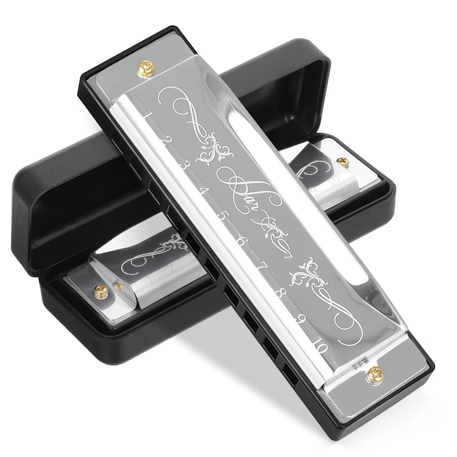 Ten Hole Harmonica 10 Holes Durable Portable Kids Musical Instrument ABS Metal Construction Chromatic Scale Mouth Organ C
Ten Hole Harmonica 10 Holes Durable Portable Kids Musical Instrument ABS Metal Construction Chromatic Scale Mouth Organ C