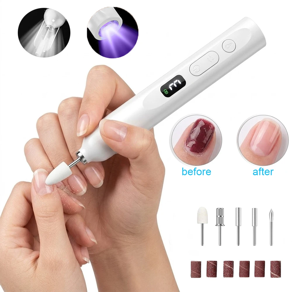 Electric Nail Drill Portable Rechargable Pen-Shaped Nail Grinder for Polishing Gel Nails Home Mini Cordless Nail Drill Machine
Electric Nail Drill Portable Rechargable Pen-Shaped Nail Grinder for Polishing Gel Nails Home Mini Cordless Nail Drill Machine