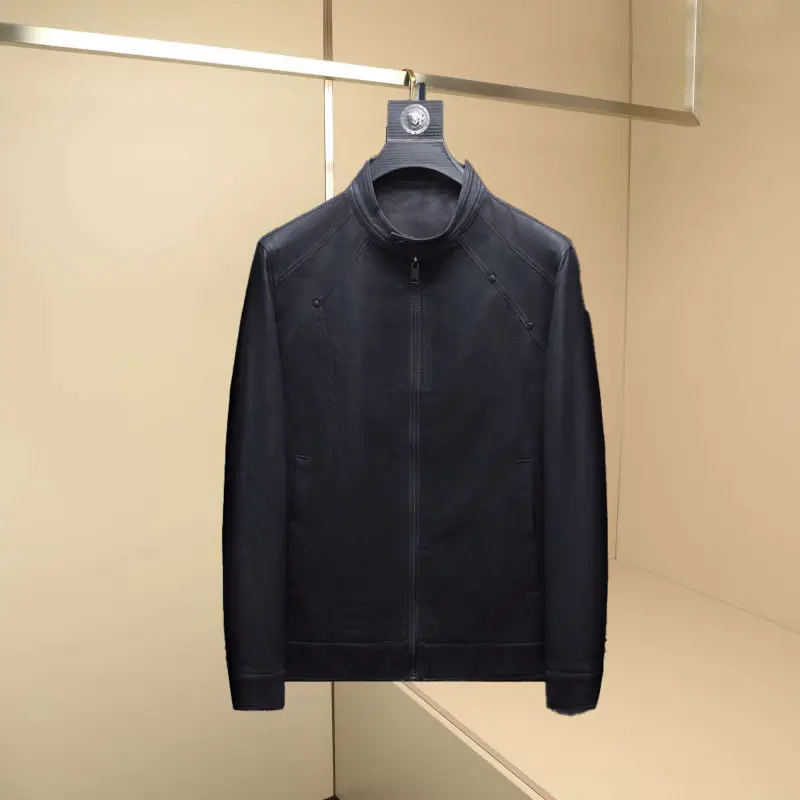 Мужская кожаная куртка с высоким воротником, повседневная, осенне-зимняя, новая модная модель, на молнии, с длинными рукавами
Мужская кожаная куртка с высоким воротником, повседневная, осенне-зимняя, новая модная модель, на молнии, с длинными рукавами