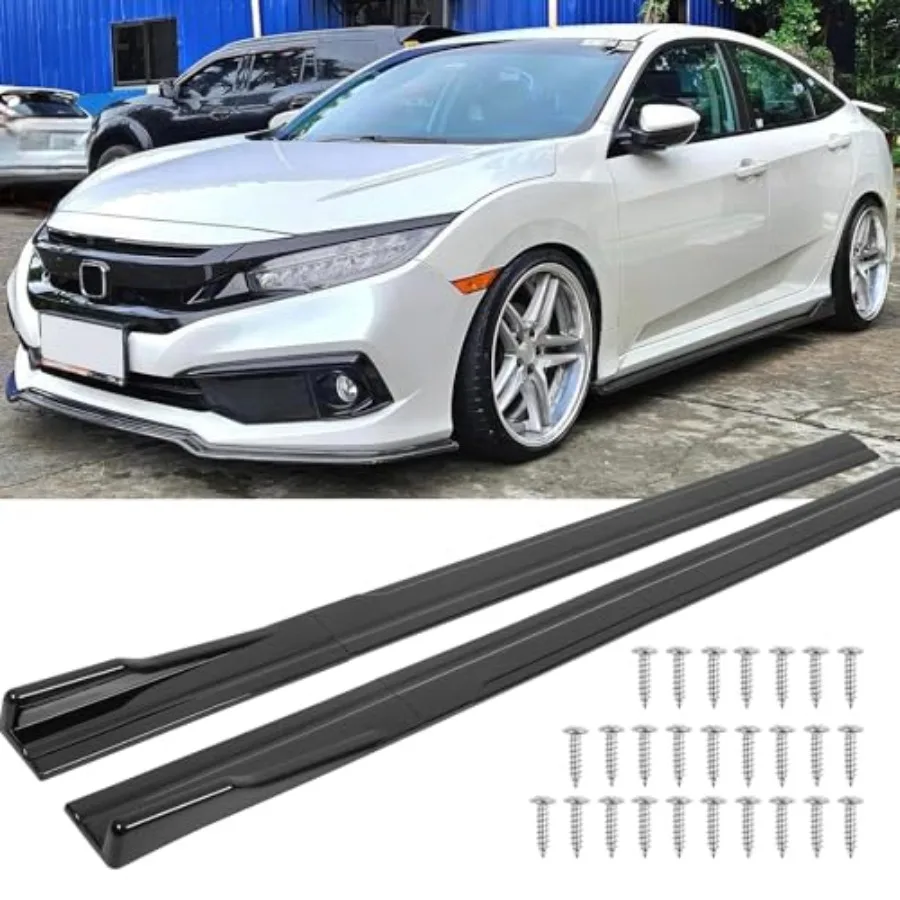 2PCS Universal Car Side Skirts " Side Skirts Extension Splitter Lip Car Rocker Panels Side Skirt Body Kit Compatible with Honda
2PCS Universal Car Side Skirts " Side Skirts Extension Splitter Lip Car Rocker Panels Side Skirt Body Kit Compatible with Honda