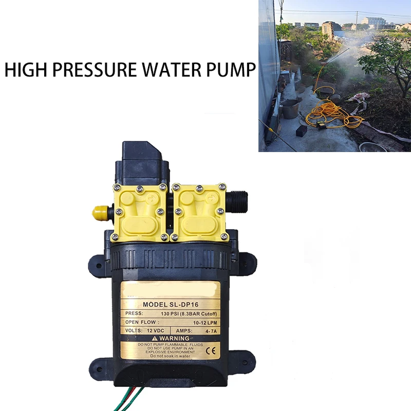 12V 7A 130PSI 10L/min AUTO High Pressure Electric Water Pump Sprayer Pumps Dual-Core Power Electric Car Wash Water Pump
12V 7A 130PSI 10L/min AUTO High Pressure Electric Water Pump Sprayer Pumps Dual-Core Power Electric Car Wash Water Pump