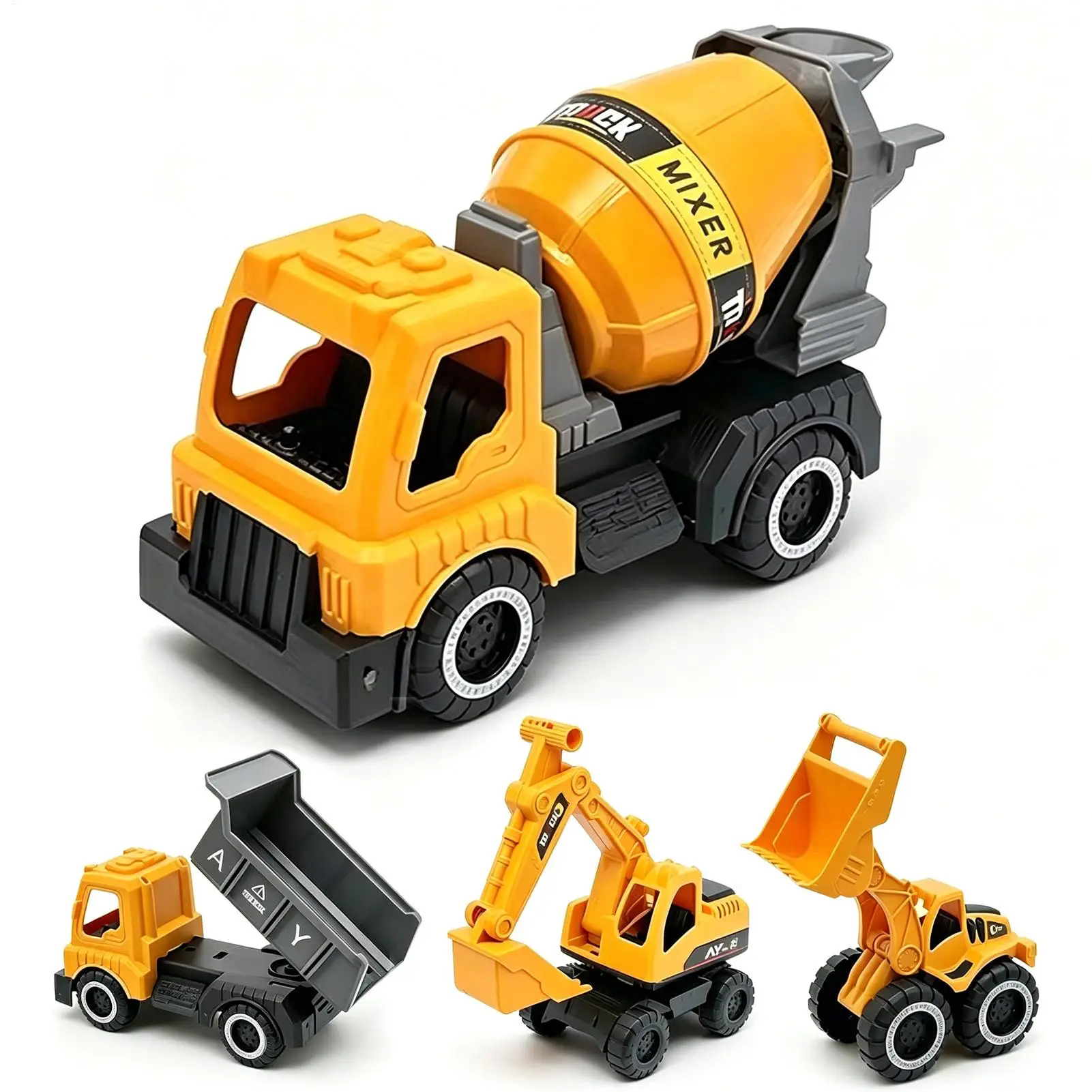 Construction Trucks with Excavator Small Beach Toys 4-Piece Outdoor Truck Sand Play Games for Kids Boys Girls Garden Backyard
Construction Trucks with Excavator Small Beach Toys 4-Piece Outdoor Truck Sand Play Games for Kids Boys Girls Garden Backyard