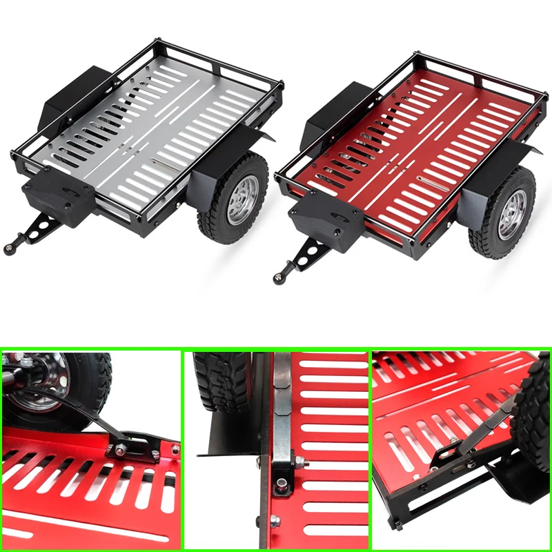 Маленький прицеп из алюминиевого сплава для 1/10 RC гусеничного автомобиля Traxxas TRX4 Defender Bronco AXIAL SCX10 RC4WD D90 VS4 JIMNY Cherokee Jeep
Маленький прицеп из алюминиевого сплава для 1/10 RC гусеничного автомобиля Traxxas TRX4 Defender Bronco AXIAL SCX10 RC4WD D90 VS4 JIMNY Cherokee Jeep